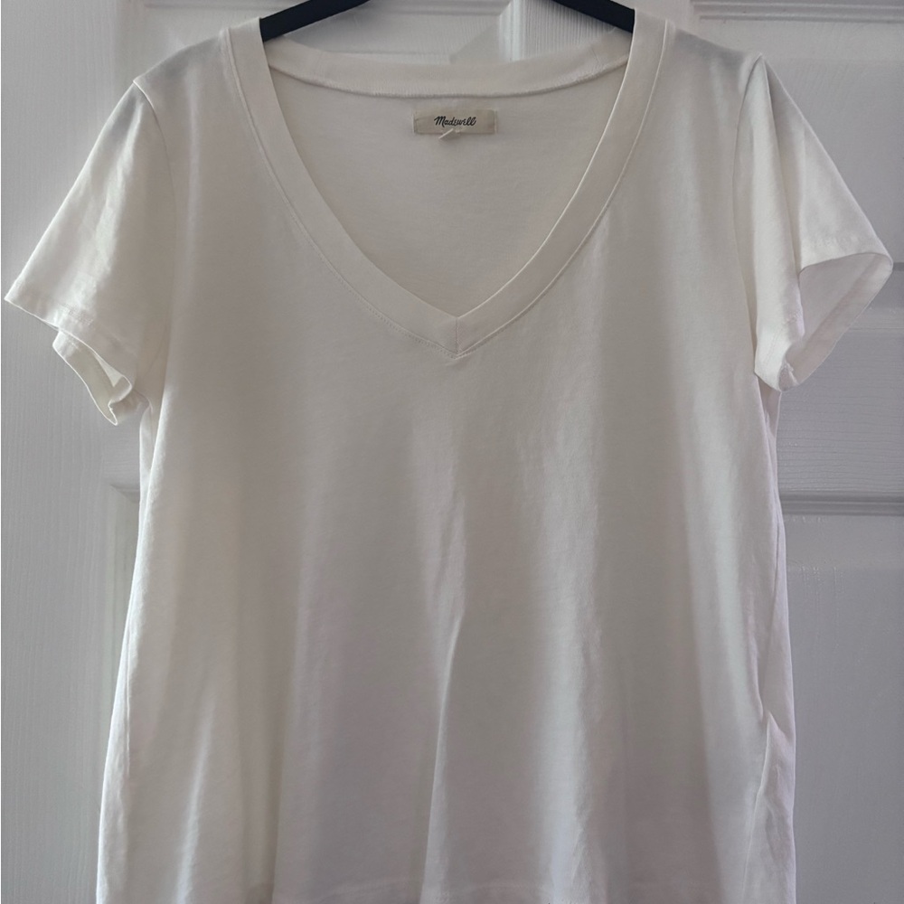 Madewell Classic White V-Neck Tee